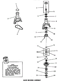 16 - Main Bearing Assy parts for Amana Washer FA3201 from AppliancePartsPros.com