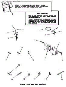 21 - Power Cord, Wire & Terminals parts for Amana Washer FA3201 from AppliancePartsPros.com