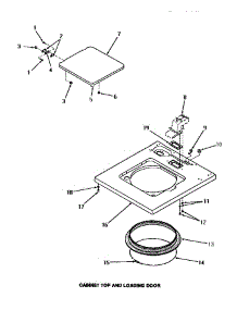07 - Cabinet Top & Loading Door parts for Amana Washer FA3500 from AppliancePartsPros.com