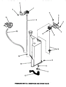 18 - Pressure Switch, Reservoir & Drain Valve parts for Amana Washer FA6011 from AppliancePartsPros.com