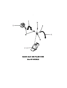 21 - Water Inlet & Filler Hose parts for Amana Washer FA6011 from AppliancePartsPros.com
