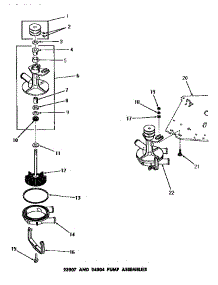 02 - 23907 And 24304 Pump Assemblies parts for Amana Washer FA6123 from AppliancePartsPros.com