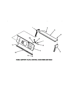 16 - Panel Supp Plate, Ctrl Hood Ends & Bulb parts for Amana Washer FA6191 from AppliancePartsPros.com