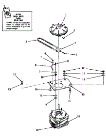 16 - Motor And Fluid Drive parts for Amana Washer FA6201 from AppliancePartsPros.com