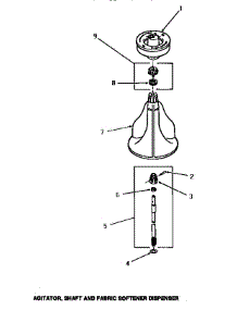 04 - Agitator, Shaft & Fabric Softener Disp parts for Amana Washer FA6610 from AppliancePartsPros.com