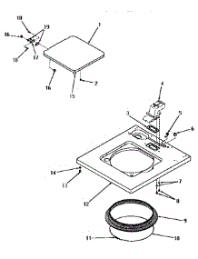 07 - Cabinet Top And Loading Door parts for Amana Washer FA9101 from AppliancePartsPros.com