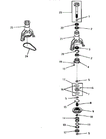 13 - Main Bearing Assy And Spin Belt parts for Amana Washer FA9101 from AppliancePartsPros.com