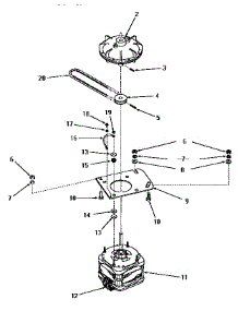 15 - Motor, Fluid Drive And Pump Belt parts for Amana Washer FA9101 from AppliancePartsPros.com
