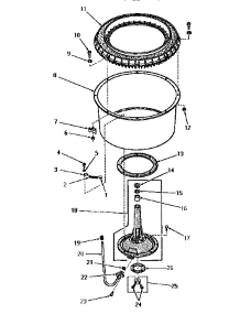 08 - Agitator Post And Spin Tub parts for Amana Washer FA9103 from AppliancePartsPros.com