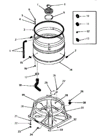11 - Boot, Chassis And Drain Tub parts for Amana Washer FA9103 from AppliancePartsPros.com