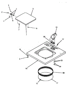 12 - Cabinet Top And Loading Door parts for Amana Washer FA9103 from AppliancePartsPros.com