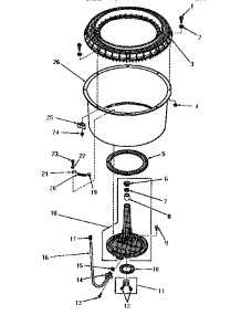 03 - Agitator Post And Spin Tub parts for Amana Washer FA9151 from AppliancePartsPros.com