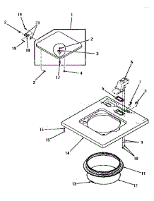 07 - Cabinet Top And Loading Door parts for Amana Washer FA9151 from AppliancePartsPros.com