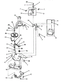 08 - Cbal Weight, Brkt, Mtg Plt & Trans parts for Amana Washer FA9151 from AppliancePartsPros.com