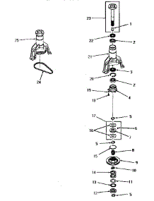 13 - Main Bearing Assy And Spin Belt parts for Amana Washer FA9151 from AppliancePartsPros.com