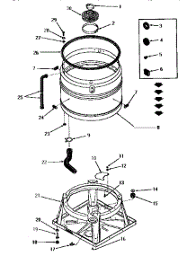 06 - Boot, Chassis And Drain Tub parts for Amana Washer FA9211 from AppliancePartsPros.com