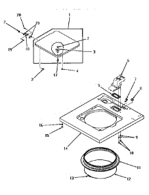 07 - Cabinet Top And Loading Door parts for Amana Washer FA9211 from AppliancePartsPros.com