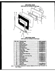 03 - Eye Level Door parts for Amana Range FCI112 from AppliancePartsPros.com