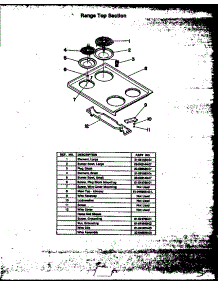 05 - Range Top Section parts for Amana Range FCU128 from AppliancePartsPros.com