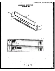 06 - Standard Back Rail parts for Amana Range FCU146 from AppliancePartsPros.com