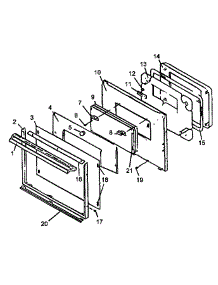 08 - Oven Door parts for Amana Oven FDC3502B / P1132331N B from AppliancePartsPros.com