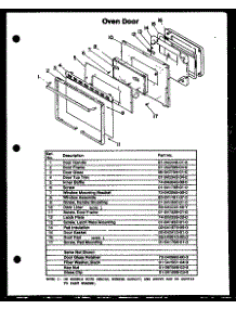 05 - Oven Door parts for Amana Oven FDO162 from AppliancePartsPros.com