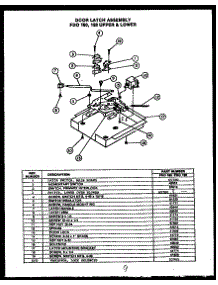 03 - Door Latch Assy Fdo 180 parts for Amana Oven FDO180 from AppliancePartsPros.com