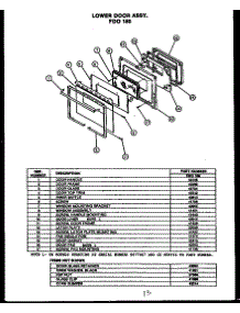04 - Lower Door Assy. Fdo 180 parts for Amana Oven FDO180 from AppliancePartsPros.com