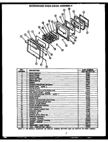 07 - Microwave Oven Door Assy parts for Amana Oven FDO180 from AppliancePartsPros.com