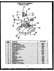 02 - Door Latch Assy Upper & Lower parts for Amana Oven FDO280 from AppliancePartsPros.com