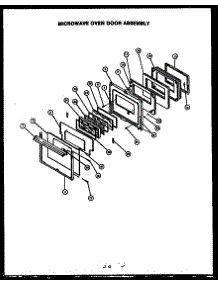 06 - Microwave Oven Door Assy parts for Amana Oven FDO280 from AppliancePartsPros.com