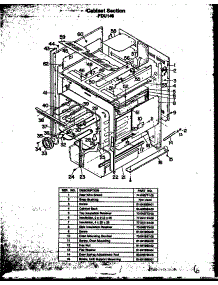 02 - Cabinet Section parts for Amana Range FDU146 from AppliancePartsPros.com