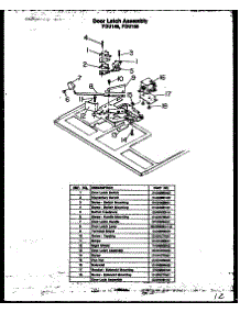 03 - Door Latch Assy parts for Amana Range FDU146 from AppliancePartsPros.com