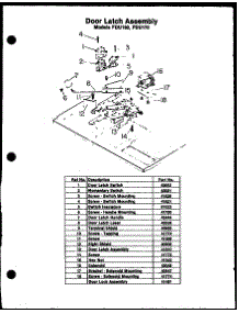 03 - Door Latch Assy parts for Amana Range FDU160 from AppliancePartsPros.com