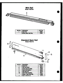 06 - Mini Rail parts for Amana Range FDU160 from AppliancePartsPros.com