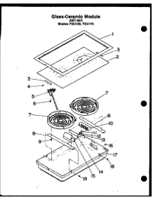 04 - Glass-Ceramic Module parts for Amana Range FDU170 from AppliancePartsPros.com