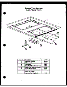 11 - Range Top Section parts for Amana Range FDU170 from AppliancePartsPros.com