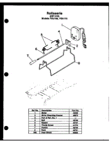 12 - Rotisserie parts for Amana Range FDU170 from AppliancePartsPros.com