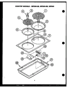 02 - Cooktop Mod-Xst205-2B / Xst205-2W / Xst305 parts for Amana Range FDU185 from AppliancePartsPros.com