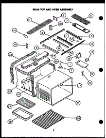 05 - Main Top And Oven Assy parts for Amana Range FDU185 from AppliancePartsPros.com
