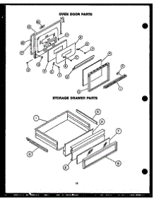 08 - Oven Door Parts parts for Amana Range FDU185 from AppliancePartsPros.com