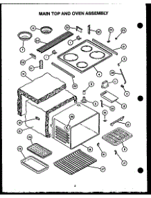 03 - Main Top And Oven Assy parts for Amana Range FDU-248-2D / FDU-248-2 D from AppliancePartsPros.com