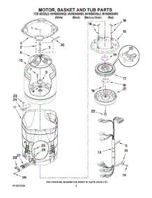 03 - Motor, Basket And Tub Parts parts for Maytag Washer MVWB850WR0 from AppliancePartsPros.com