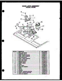 03 - Door Latch Assy parts for Amana Range FDU258 from AppliancePartsPros.com