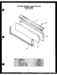 13 - Storage Drawer-Door Section Black Panel parts for Amana Range FDU275 from AppliancePartsPros.com
