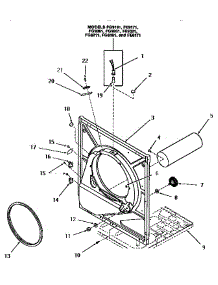 06 - Front Frame And Air Shroud parts for Amana Dryer FE0630 from AppliancePartsPros.com