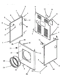 10 - Panels parts for Amana Dryer FE0630 from AppliancePartsPros.com