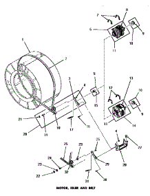 15 - Motor, Idler & Belt parts for Amana Dryer FE1020 from AppliancePartsPros.com
