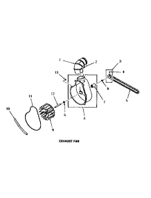 05 - Exhaust Fan parts for Amana Dryer FE3130 from AppliancePartsPros.com