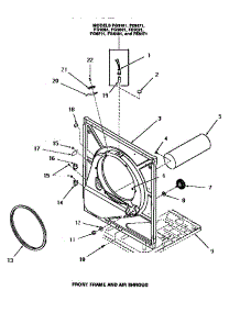 06 - Front Frame & Air Shroud parts for Amana Dryer FE3130 from AppliancePartsPros.com